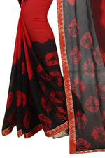 Womens Festive Design Shiffone Silk Printed Saree With Blouse