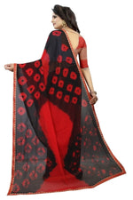 Womens Festive Design Shiffone Silk Printed Saree With Blouse