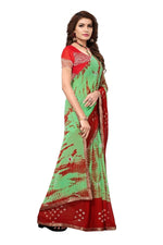 Womens Festive Design Shiffone Silk Printed Saree With Blouse