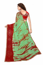 Womens Festive Design Shiffone Silk Printed Saree With Blouse