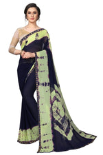 Womens Festive Design Shiffone Silk Printed Saree With Blouse