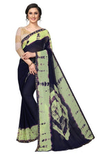 Womens Festive Design Shiffone Silk Printed Saree With Blouse