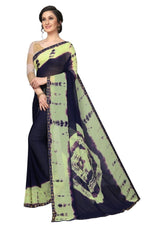 Womens Festive Design Shiffone Silk Printed Saree With Blouse