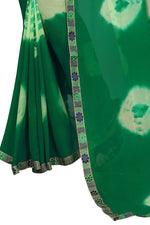 Womens Festive Design Shiffone Silk Printed Saree With Blouse