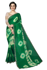 Womens Festive Design Shiffone Silk Printed Saree With Blouse