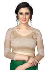 Womens Festive Design Shiffone Silk Printed Saree With Blouse