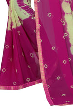 Womens Festive Design Shiffone Silk Printed Saree With Blouse