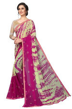 Womens Festive Design Shiffone Silk Printed Saree With Blouse