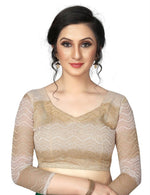 Womens Festive Design Shiffone Silk Printed Saree With Blouse