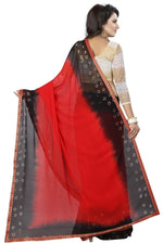 Womens Festive Design Shiffone Silk Printed Saree With Blouse