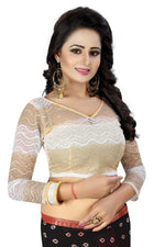 Womens Festive Design Shiffone Silk Printed Saree With Blouse