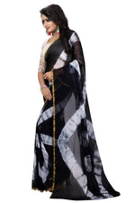 Womens Festive Design Shiffone Silk Printed Saree With Blouse
