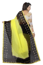 Womens Festive Design Shiffone Silk Printed Saree With Blouse