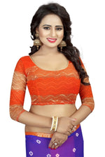 Womens Festive Design Shiffone Silk Printed Saree With Blouse