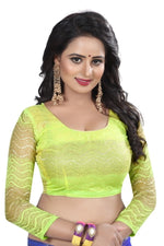 Womens Festive Design Shiffone Silk Printed Saree With Blouse