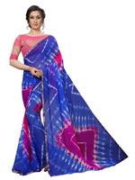Womens Festive Design Shiffone Silk Printed Saree With Blouse