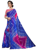 Womens Festive Design Shiffone Silk Printed Saree With Blouse