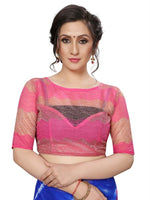 Womens Festive Design Shiffone Silk Printed Saree With Blouse