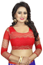 Womens Festive Design Shiffone Silk Printed Saree With Blouse