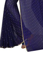 Womens Festive Design Shiffone Silk Printed Saree With Blouse