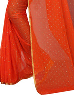 Womens Festive Design Shiffone Silk Printed Saree With Blouse