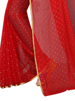 Womens Festive Design Shiffone Silk Printed Saree With Blouse