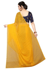 Womens Festive Design Shiffone Silk Printed Saree With Blouse