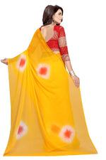 Womens Festive Design Shiffone Silk Printed Saree With Blouse