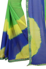 Womens Festive Design Shiffone Silk Printed Saree With Blouse