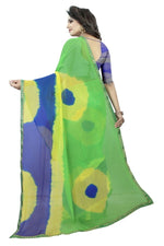 Womens Festive Design Shiffone Silk Printed Saree With Blouse