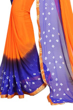 Womens Festive Design Shiffone Silk Printed Saree With Blouse