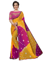Womens Festive Design Shiffone Silk Printed Saree With Blouse