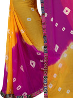 Womens Festive Design Shiffone Silk Printed Saree With Blouse