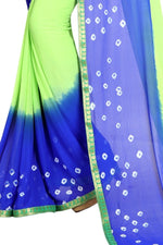 Womens Festive Design Shiffone Silk Printed Saree With Blouse