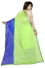 Womens Festive Design Shiffone Silk Printed Saree With Blouse