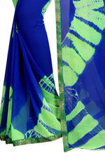 Womens Festive Design Shiffone Silk Printed Saree With Blouse