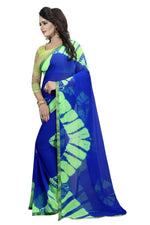 Womens Festive Design Shiffone Silk Printed Saree With Blouse