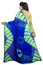 Womens Festive Design Shiffone Silk Printed Saree With Blouse