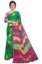 Womens Festive Design Shiffone Silk Printed Saree With Blouse