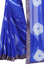 Womens Festive Design Shiffone Silk Printed Saree With Blouse