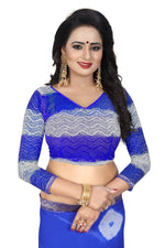 Womens Festive Design Shiffone Silk Printed Saree With Blouse
