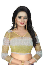 Womens Festive Design Shiffone Silk Printed Saree With Blouse