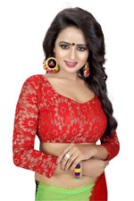 Womens Festive Design Shiffone Silk Printed Saree With Blouse