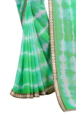 Womens Festive Design Shiffone Silk Printed Saree With Blouse
