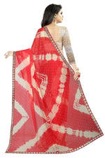 Womens Festive Design Shiffone Silk Printed Saree With Blouse
