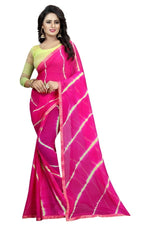 Womens Festive Design Shiffone Silk Printed Saree With Blouse