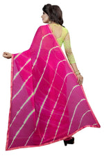 Womens Festive Design Shiffone Silk Printed Saree With Blouse