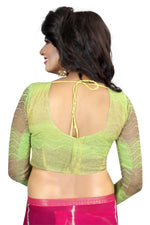 Womens Festive Design Shiffone Silk Printed Saree With Blouse