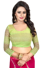 Womens Festive Design Shiffone Silk Printed Saree With Blouse