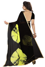 Womens Festive Design Shiffone Silk Printed Saree With Blouse